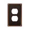 Amerelle Wall Plate, Number of Gangs: 1 gang Die-cast Metal, Aged Bronze Finish, Bronze 74DDB - alternate 1